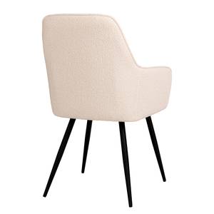 Chaises Harbo - Lot de 2 Acier - Blanc laine - Bouclé