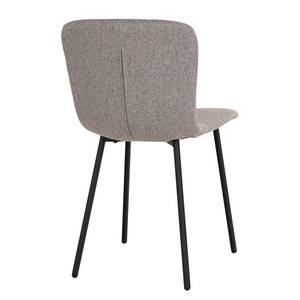 Chaises Halden - Lot de 2 Acier / Tissé à plat - Gris clair