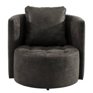 Fauteuil Timboan Microvezel Goda: Antracietkleurig - Zonder hocker