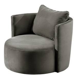 Fauteuil XXL Timboan Velours Blonda: Anthracite