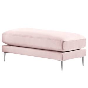 Gestoffeerde hocker Kelson Velours Blonda: Oud pink