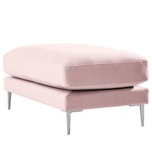 Gestoffeerde hocker Kelson Velours Blonda: Oud pink