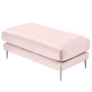 Gestoffeerde hocker Kelson Velours Blonda: Oud pink