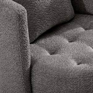 Fauteuil Timboan Tissu Bouclé Abby: Anthracite - Sans repose-pieds