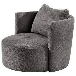 Fauteuil XXL Timboan Tissu Bouclé Abby: Anthracite