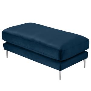 Gestoffeerde hocker Kelson Velours Blonda: Marineblauw