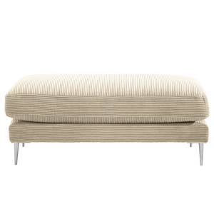 Gestoffeerde hocker Kelson Corduroy Poppy: Beige