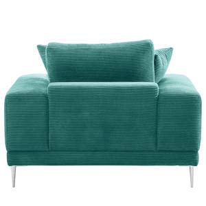 Fauteuil Kelson Velours côtelé Poppy: Turquoise