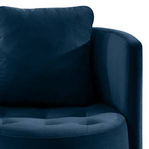 Fauteuil Timboan Velours Blonda: Bleu marine - Sans repose-pieds