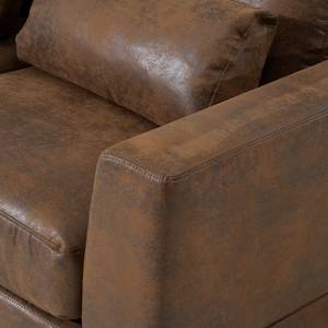 2-Sitzer Sofa Aniaro Microfaser Goda: Schokoladenbraun - Buche