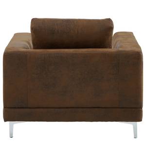 Fauteuil Aniaro Microfibre Goda: Marron chocolat - Aluminium