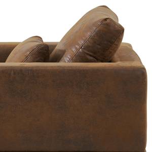 Fauteuil Aniaro Microfibre Goda: Marron chocolat - Aluminium