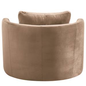 Fauteuil XXL Timboan Velours Blonda: Taupe