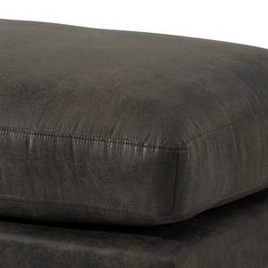 Repose-pieds capitonné Kelson Microfibre Goda: Anthracite