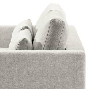 2-Sitzer Sofa Aniaro Webstoff Maila: Hellgrau - Buche