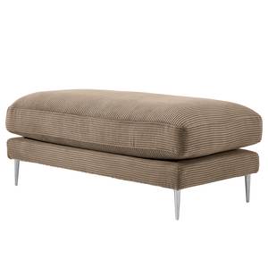 Gestoffeerde hocker Kelson Corduroy Poppy: Taupe