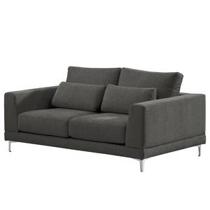 2-Sitzer Sofa Aniaro Webstoff Maila: Anthrazit - Aluminium