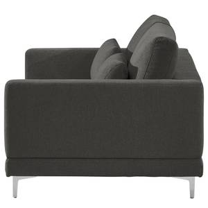 2-Sitzer Sofa Aniaro Webstoff Maila: Anthrazit - Aluminium