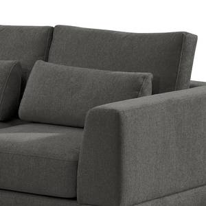 2-Sitzer Sofa Aniaro Webstoff Maila: Anthrazit - Aluminium