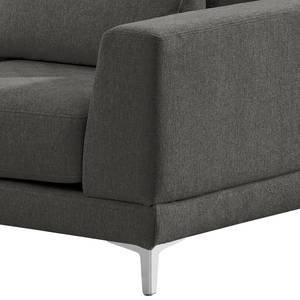 2-Sitzer Sofa Aniaro Webstoff Maila: Anthrazit - Aluminium