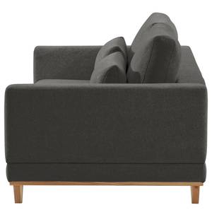 2-Sitzer Sofa Aniaro Webstoff Maila: Anthrazit - Buche