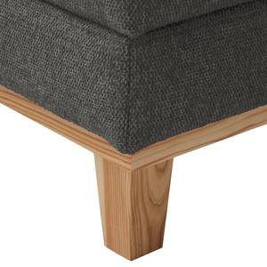 2-Sitzer Sofa Aniaro Webstoff Maila: Anthrazit - Buche