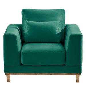 Fauteuil Aniaro Velours Onoli: Antiek groen - Beuk