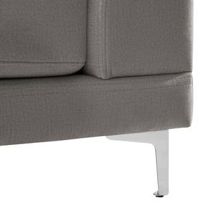 Fauteuil Aniaro Velours Onoli: Gris fumé - Aluminium