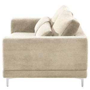 2-Sitzer Sofa Aniaro Cordstoff Poppy: Beige  - Aluminium