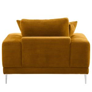 Fauteuil Kelson Velours côtelé Poppy: Jaune moutarde