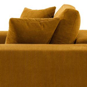 Fauteuil Kelson Velours côtelé Poppy: Jaune moutarde