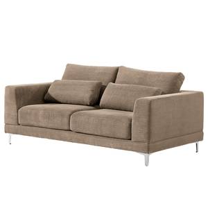 2-Sitzer Sofa Aniaro Cordstoff Poppy: Taupe - Aluminium