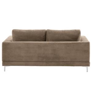 2-Sitzer Sofa Aniaro Cordstoff Poppy: Taupe - Aluminium