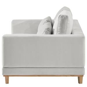 2-Sitzer Sofa Aniaro Samt Onoli: Hellgrau - Buche