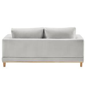 2-Sitzer Sofa Aniaro Samt Onoli: Hellgrau - Buche