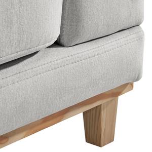 2-Sitzer Sofa Aniaro Samt Onoli: Hellgrau - Buche