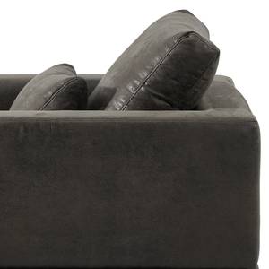 Fauteuil Aniaro Microfibre Goda: Anthracite - Aluminium