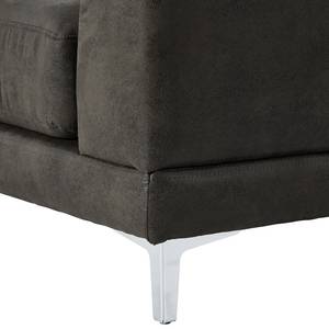 Fauteuil Aniaro Microfibre Goda: Anthracite - Aluminium