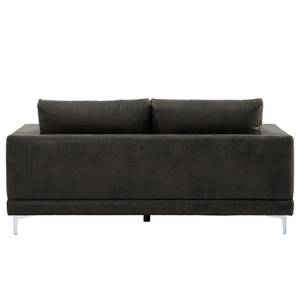 2-Sitzer Sofa Aniaro Microfaser Goda: Anthrazit - Aluminium