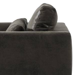 2-Sitzer Sofa Aniaro Microfaser Goda: Anthrazit - Aluminium