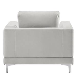 Fauteuil Aniaro Velours Onoli: Gris clair - Aluminium