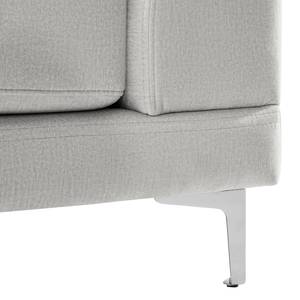 Fauteuil Aniaro Velours Onoli: Gris clair - Aluminium