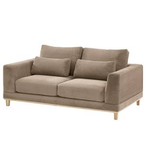 2-Sitzer Sofa Aniaro Cordstoff Poppy: Taupe - Buche