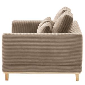 2-Sitzer Sofa Aniaro Cordstoff Poppy: Taupe - Buche