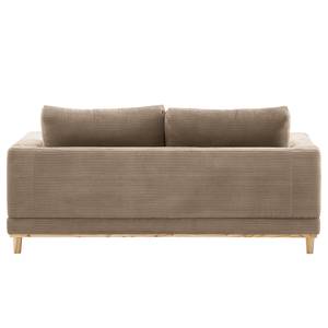 2-Sitzer Sofa Aniaro Cordstoff Poppy: Taupe - Buche