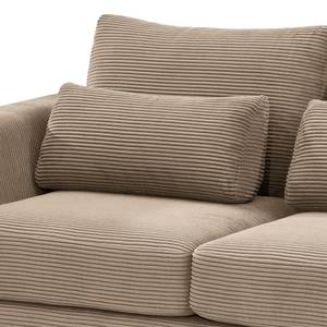 2-Sitzer Sofa Aniaro Cordstoff Poppy: Taupe - Buche