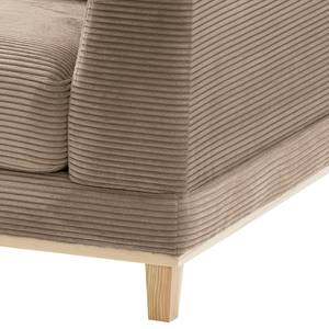 2-Sitzer Sofa Aniaro Cordstoff Poppy: Taupe - Buche