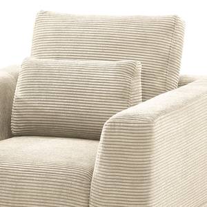 Fauteuil Aniaro Velours côtelé Poppy: Beige - Hêtre