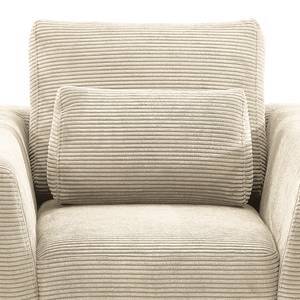 Fauteuil Aniaro Velours côtelé Poppy: Beige - Hêtre