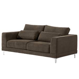 2-Sitzer Sofa Aniaro Cordstoff Poppy: Braun - Aluminium